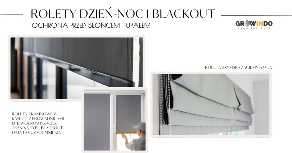 Rolety blackout w sypialni z zasłoniętym oknem – komfortowy sen latem