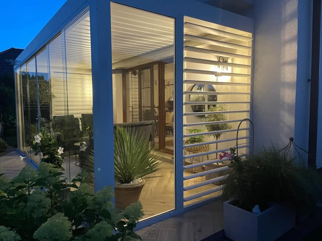Pergola lamelowa z oświetleniem LED