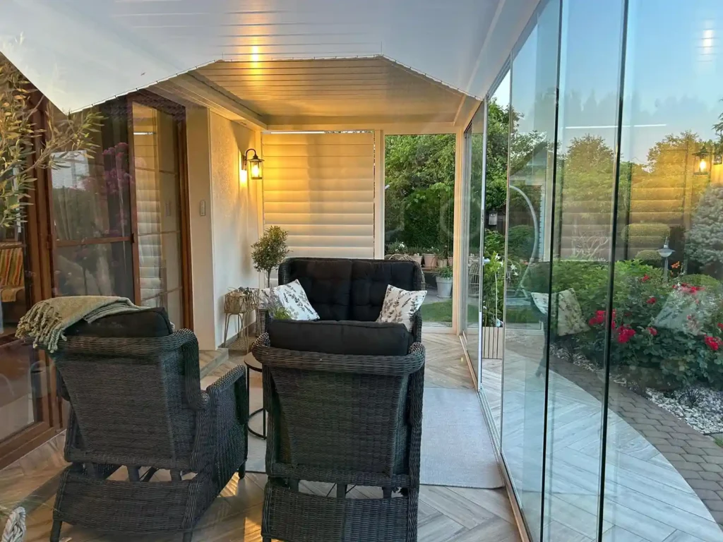 pergola bioklimatyczna wnętrze